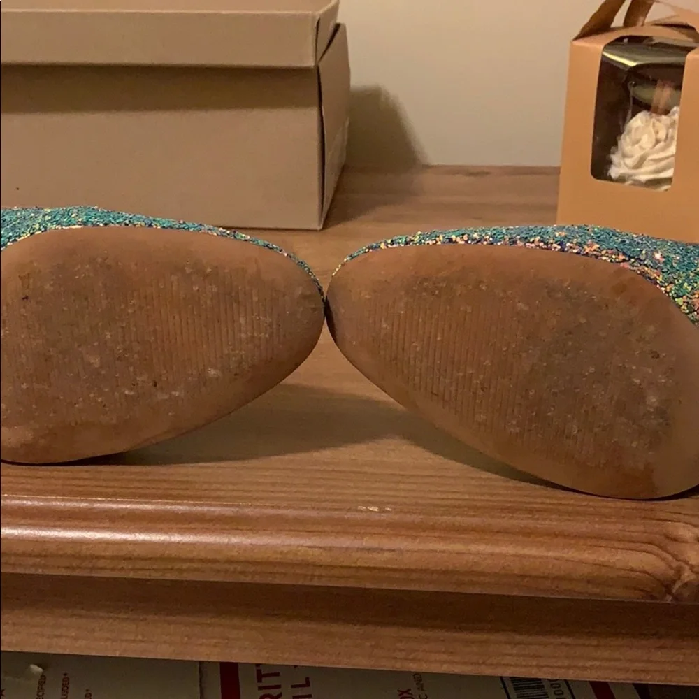 Madewell Multicolor Glitter Mary Jane Block Heel Pumps - Picture 6 of 8